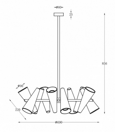 Подвесной светодиодный светильник Loft IT Ring 10017/3L