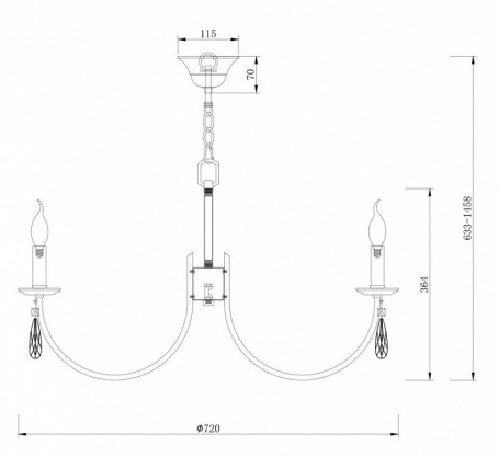 Подвесная люстра Loft IT Molecule 10023/1200