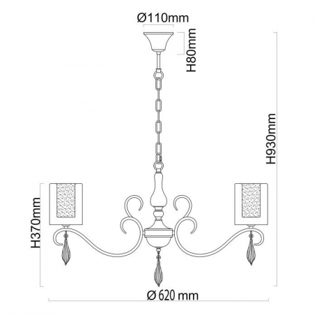 Подвесная люстра MW-Light Эллегия 303012505