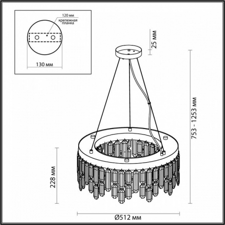 Подвесная светодиодная люстра ST Luce Rafina SL379.203.486