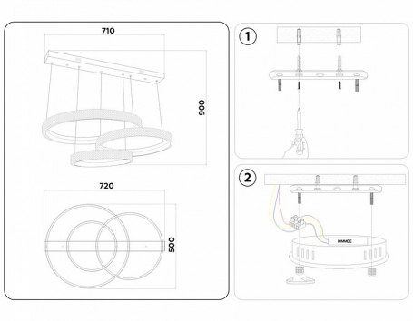 Потолочная светодиодная люстра Ambrella light Original FA413