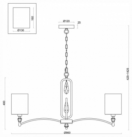 Подвесная люстра Aployt Dominka APL.722.13.06