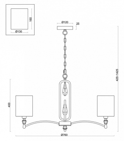 Подвесная люстра Aployt Elinor APL.801.03.12