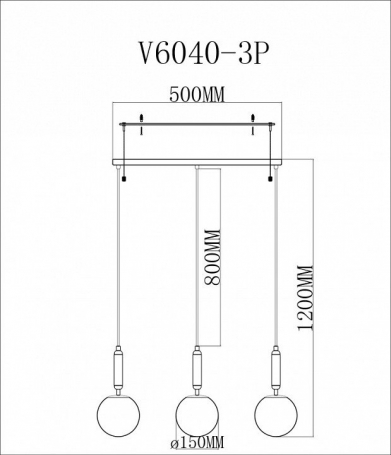 Подвесной светильник Moderli Scrumbel V6040-3P