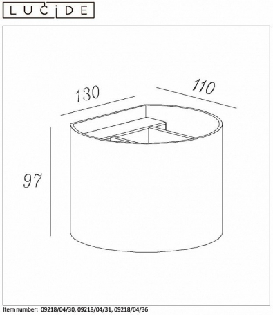 Настенный светодиодный светильник Lucide Xio 09218/04/30