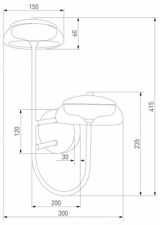 Бра Fungo 50388/2 LED черный