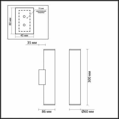 Настенный светодиодный светильник Odeon Light Dario 3833/2WA