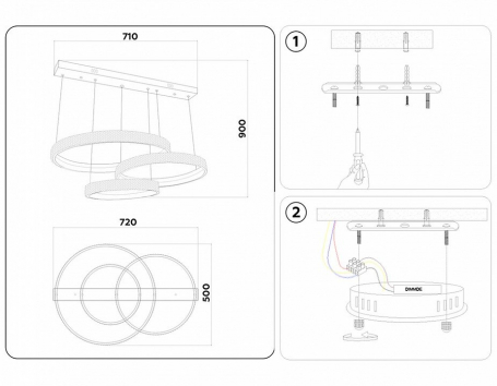 Подвесной светодиодный светильник Ambrella light Original FA6162