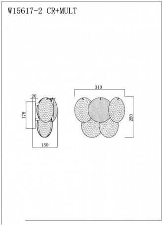 Бра Rivoli W15617-2 CR+MULT