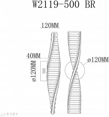 Бра Woodstock W2119-500 BR