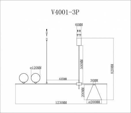 Подвесная люстра Moderli Holly V4001-3P