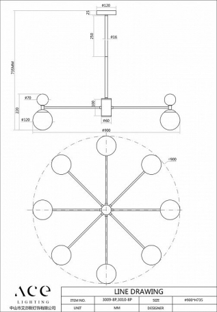 Подвесная люстра Simple Story 48231 48231-4PL