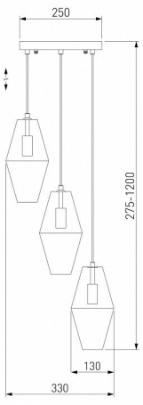 Подвесная люстра Eurosvet Prism 50236/3 прозрачный