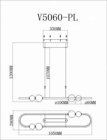 Подвесной светодиодный светильник Moderli Eclipce V5060-PL