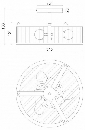 Потолочная люстра Eurosvet Jar 70128/7 хром