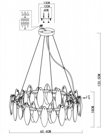 Подвесная люстра ST Luce Ancona SL1227.303.08