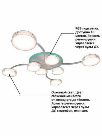 Потолочная люстра Natali Kovaltseva HIGH-TECH LED LAMPS 82015