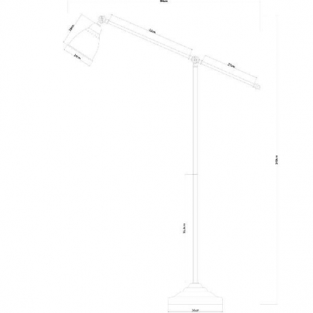 Торшер Arte Lamp Braccio A2054PN-1AB
