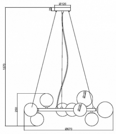 Подвесная люстра Ambrella light Traditional TR3248