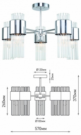 Потолочная светодиодная люстра Ambrella light Original FA5303