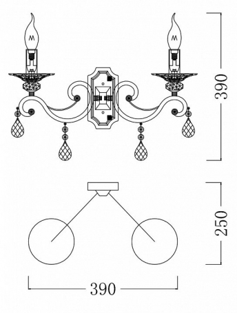 Бра Maytoni Elegant RC247-WL-02-R