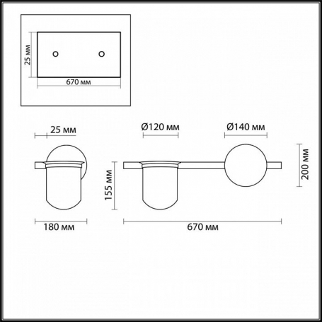 Накладной светодиодный светильник Loft IT Tictac 10180 Black