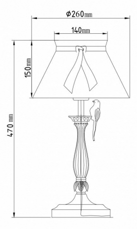 Настольная лампа Maytoni Bird ARM013-11-W