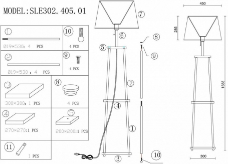 Торшер ST Luce Menola SLE302.405.01