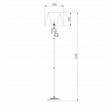 Торшер Eurosvet Incanto 01023/1 серебро
