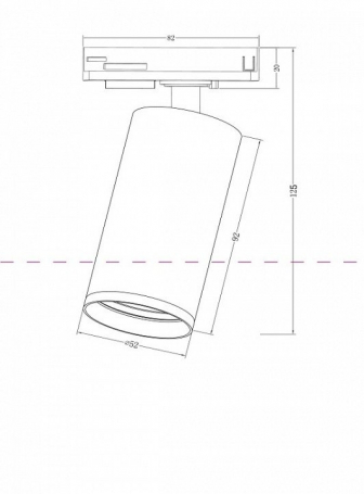 Трековый светильник Maytoni Track Lamps TR020-1-GU10-B