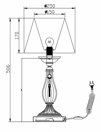 Настольная лампа Maytoni Demitas RC024-TL-01-R