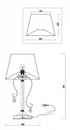 Настольная лампа Freya Simone FR2020-TL-01-BZ