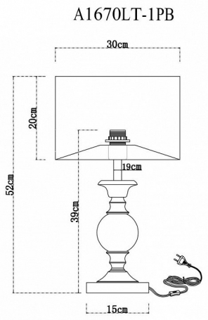 Настольная лампа Arte Lamp Baymont A1670LT-1PB