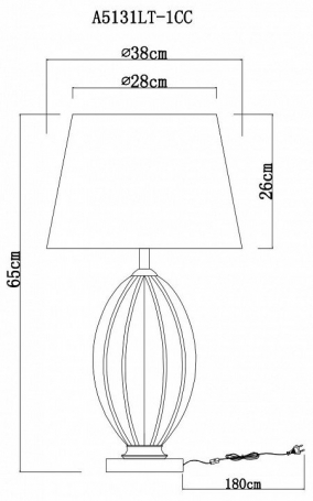 Интерьерная настольная лампа Arte Lamp Beverly A5131LT-1CC