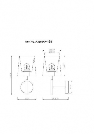 Бра Arte Lamp Rodos A2589AP-1SS