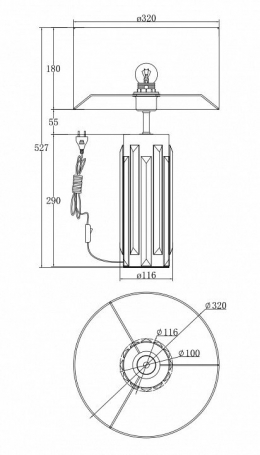 Настольный светильник в стиле лофт Lussole Loft LSP-9570