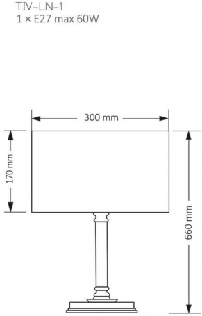 Настольная лампа Kutek Mood Tivoli TIV-LN-1 (N)