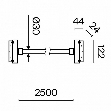 Трековый светильник Tau TR101-2-50W3K-B