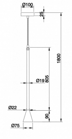 Подвесной светильник Maytoni Arrow P064PL-01B