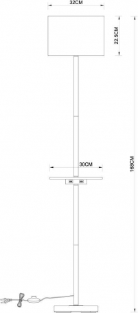 Торшер Arte Lamp Combo A4056PN-1WH