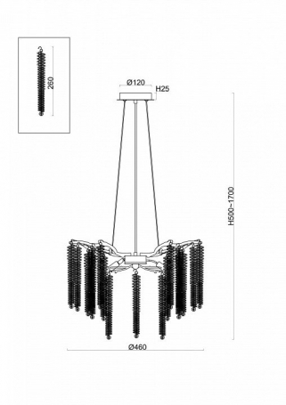 Подвесная люстра Mineral FR1010PL-06G