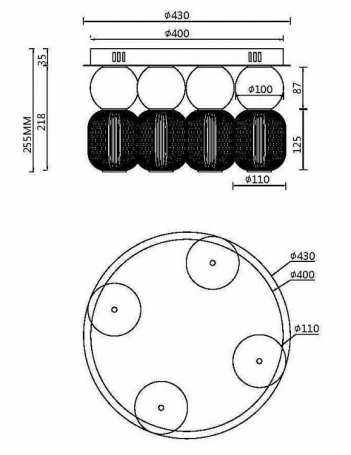 Подвесная люстра Bijout 10067/1500 BK