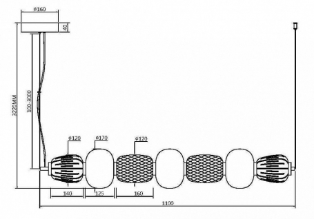 Подвесной светильник Pattern MOD267PL-L42G3K