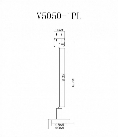 Подвесной светодиодный светильник Moderli Solumn V5050-1PL