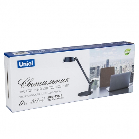 Настольная лампа Uniel TLD-570 Black/Led/500Lm/2700-5500K/Dimmer UL-00007438