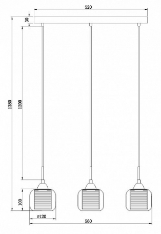Подвесной светильник Freya Wellington FR5314-PL-03-CH