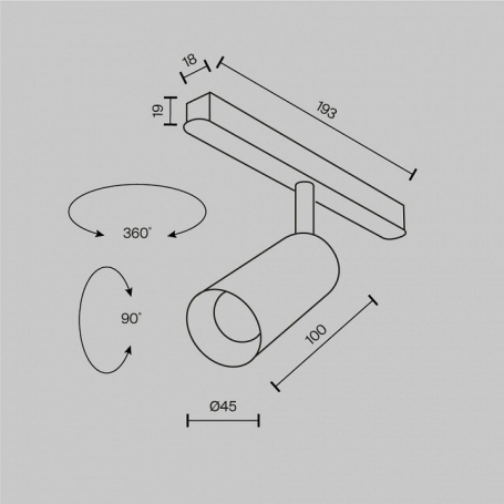 Светильник на штанге Maytoni Focus LED TR032-2-5W2.7K-M-B