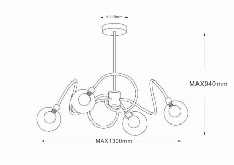 Подвесная люстра Globo Eddy 56010-4