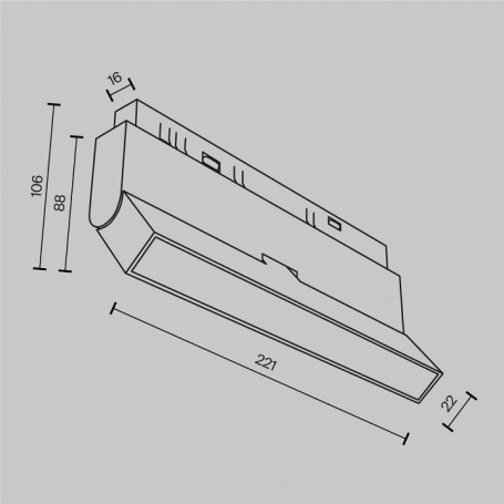 Накладной светильник Maytoni Basis Rot TR036-2-12W2.7K-B