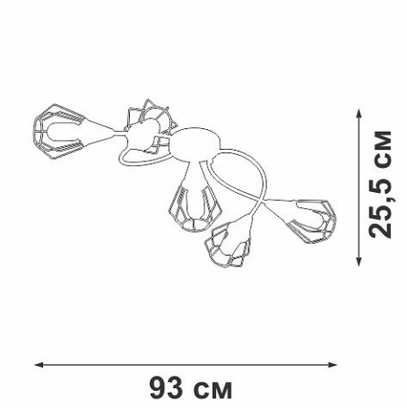 Потолочная люстра Vitaluce V3037-0/5PL